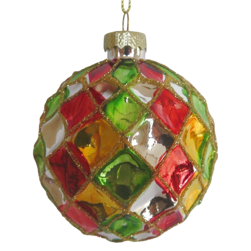 Clayre & Eef Weihnachtskugel Ø 8x8 cm Rot Glas