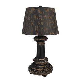 [6LMC0089] Lampada da tavolo Marrone Nero Ø 35x64 cm E27/max 1x60W