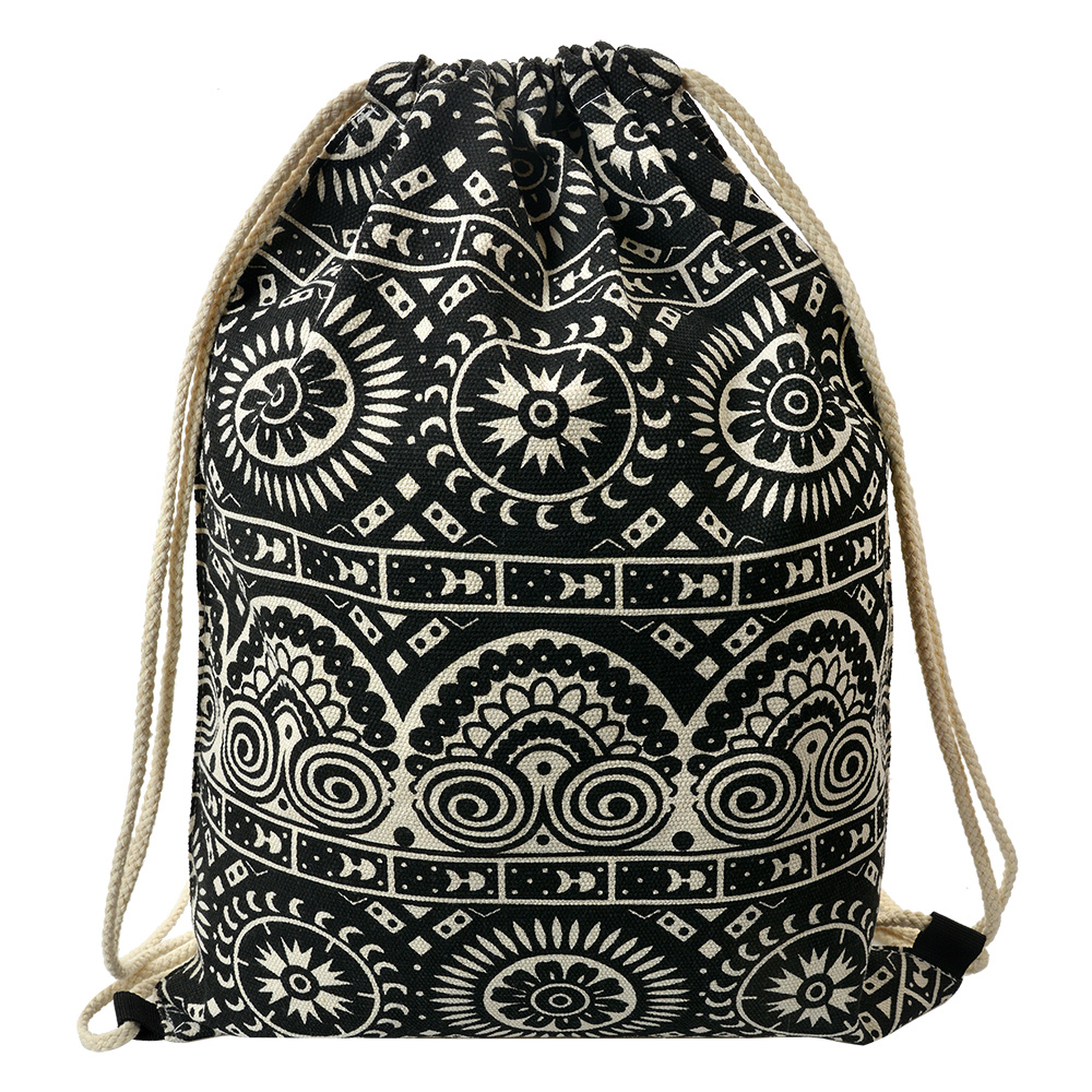 Backpack Black White 34x1x43 cm