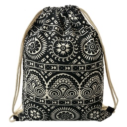 [JZBG0311] Backpack Black White 34x1x43 cm