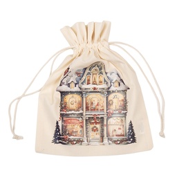 Clayre & Eef Gift Bag White Synthetic