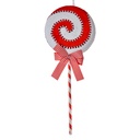Decorazione Natalizia Pendente Lecca lecca Rosso Bianco 18x4x45 cm