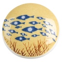 Türknopf Weiß Gelb Ø 4x2 cm / S4 cm