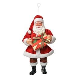 [66244] Decorazioni Natalizie Pendente Babbo Natale Rosso Bianco 10x6x17 cm