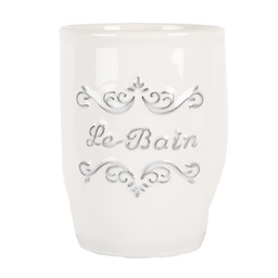 [6CE1994] Toothbrush Holder White Ø 8x10 cm