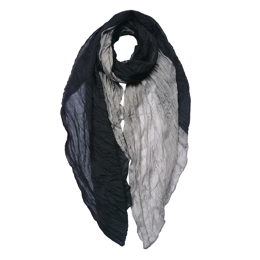 Schal Damen Muster Schwarz, Grau 90x180 cm