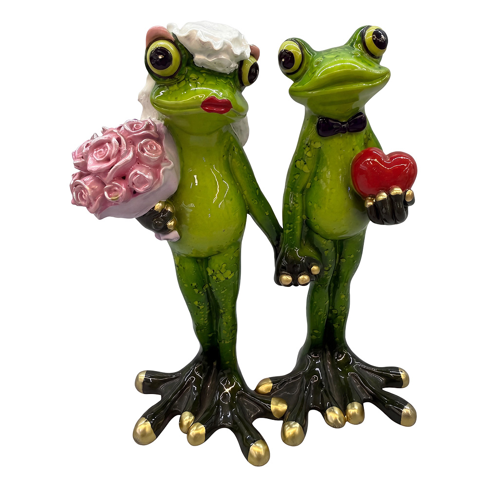 Decoratie kikkers 13x16 cm