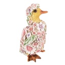 Dekoration Ente Rosa, Gelb 10x11x18 cm