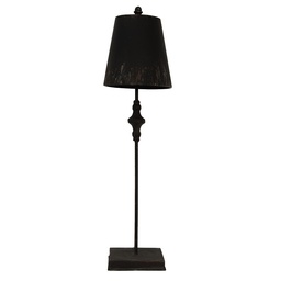 [5LMP670] Lampe de table Noir Ø 20x75 cm E27/max 1x60W