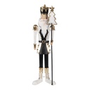 Decoration Statue Nutcracker Black White 12x10x36 cm