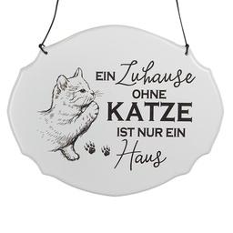 [6Y5688] Textschild Weiß Schwarz 18x1x15 cm