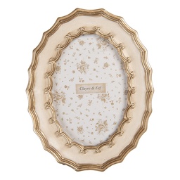 Clayre & Eef Cornice per foto 10x15 cm Bianco Plastica
