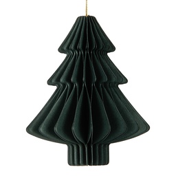 [6PA0519] Décoration de Noël Boule de Noël en Papier Vert Ø 9x10 cm