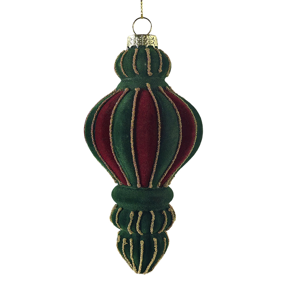Clayre & Eef Weihnachtskugel Grün Glas
