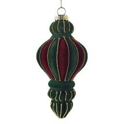 Clayre & Eef Weihnachtskugel Grün Glas