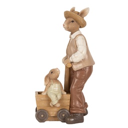 [6PR5123] Pot de fleurs dintérieur Lapin Marron Beige 12x7x23 cm