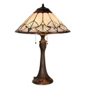 Tiffany Tischlampe Beige, Blau Ø 51x78 cm E27/max 2x40W