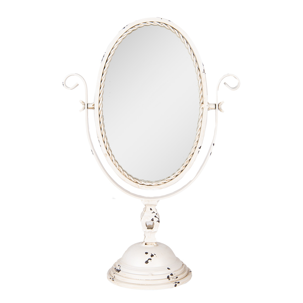 Table mirror Beige Brown 34x16x50 cm