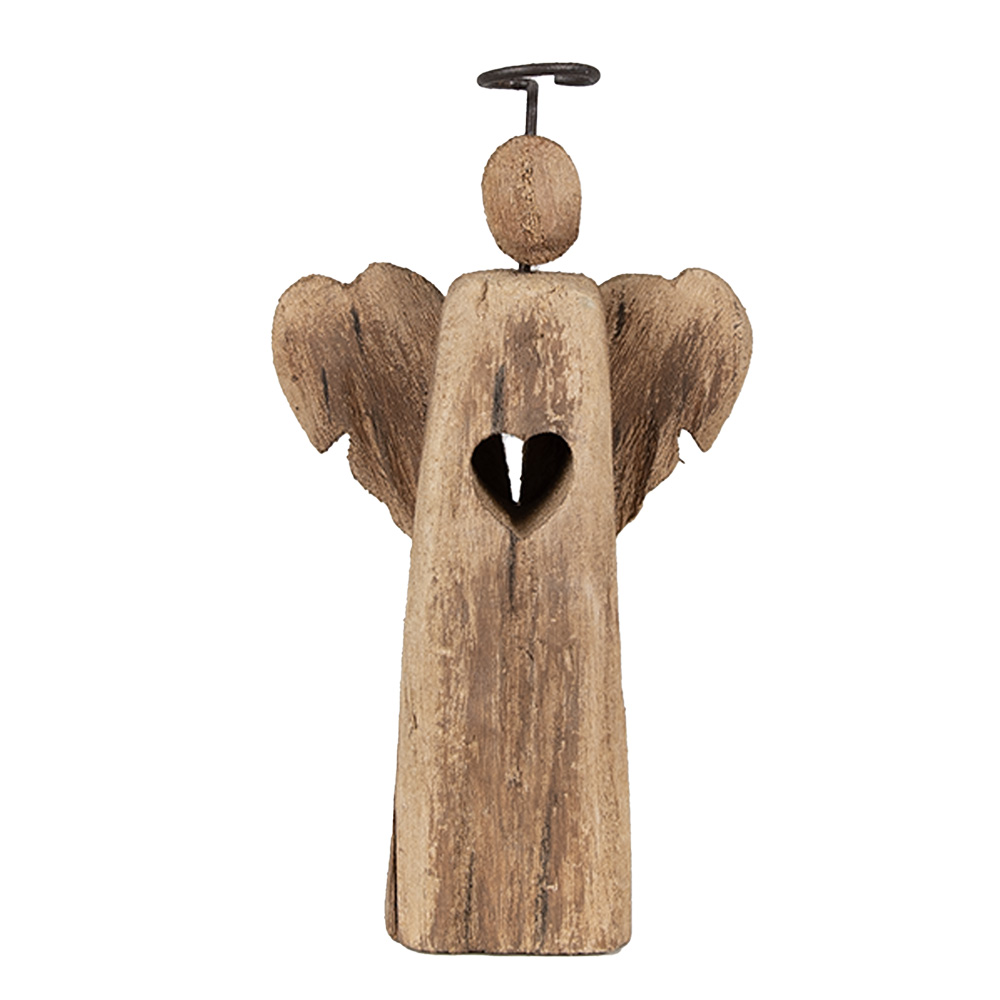 Christmas Decoration Angel Brown 13x5x22 cm