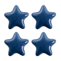 [65297] Türknopf 4-er Set Blau Ø 4x3/6 cm