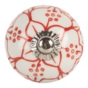 Poignée de porte Blanc Rouge Ø 4x4 cm / S4 cm