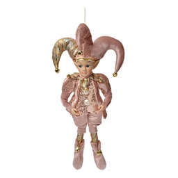 [66219] Decoration pendant elf Pink Gold colored 20x8x37 cm