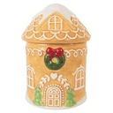 Barattolo con Coperchio Marrone Bianco Ø 13x17 cm