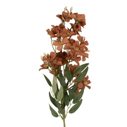 [5PL0191CH] Decorative Artificial Branch with flowers Brown Green 10x10x72 cm