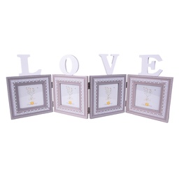 [2F0969] Cadre photo Gris, Blanc 65x1x23 cm / 10x10 cm (4)
