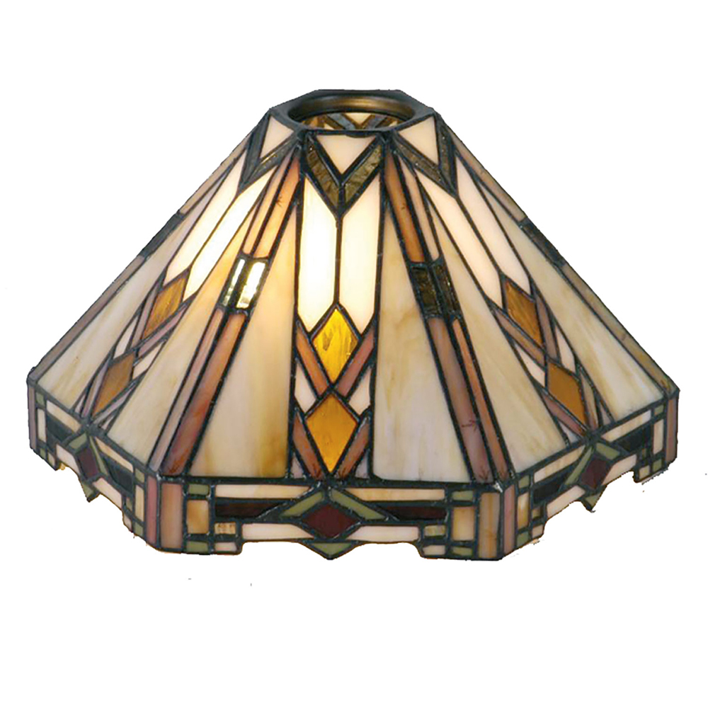 Paralume Tiffany Beige, Marrone 26x22x15 cm / KH 6 cm