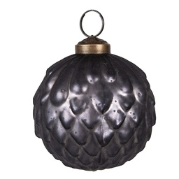 [6GL4698] Christmas Bauble Grey Ø 8x8 cm