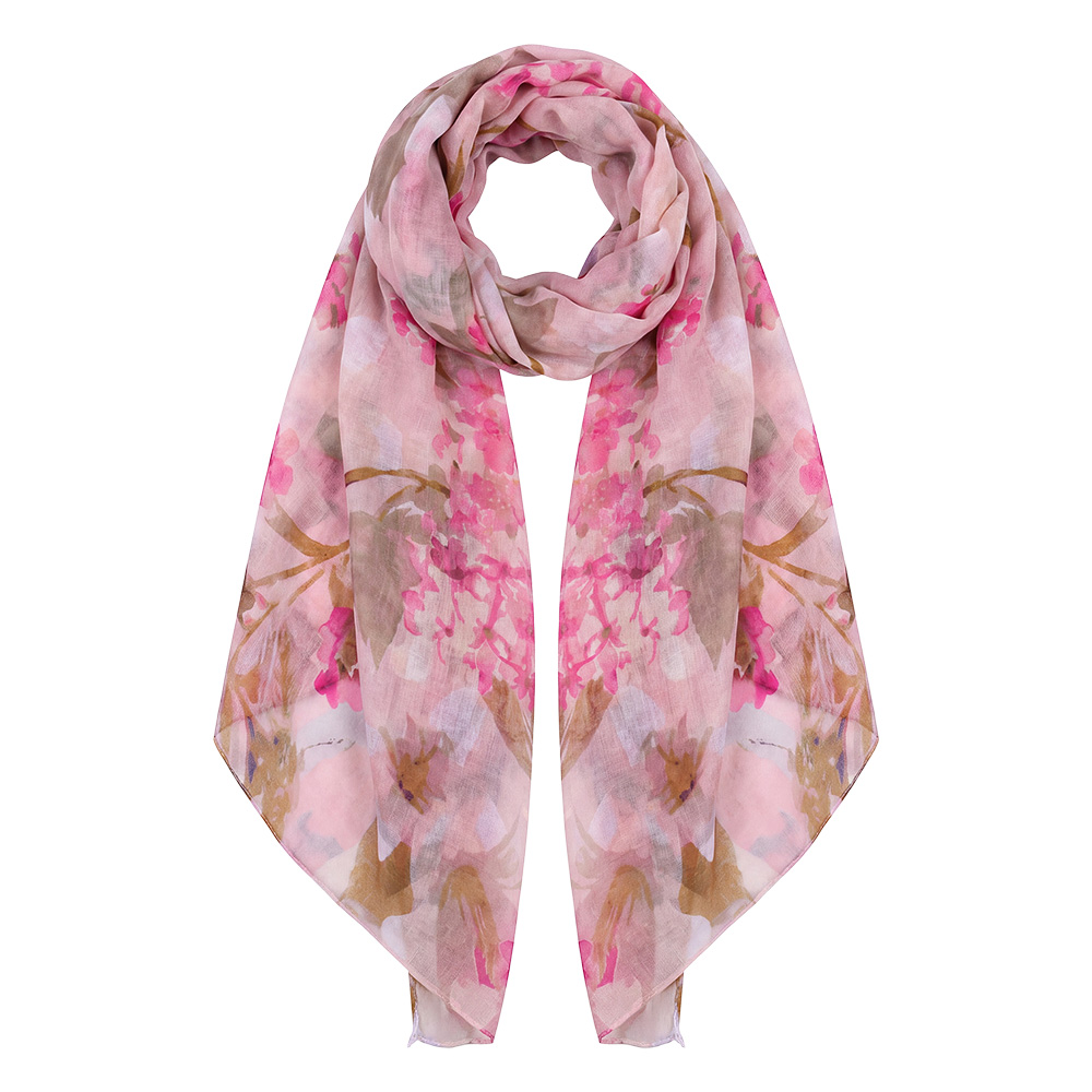 Sjaal 85x180 cm roze