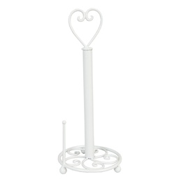 [W40361W] Portarotolo Cucina Bianco Ø 18x39 cm