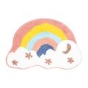 Tapis de bain Blanc Rose 60x40x1 cm