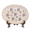 Dekoration Teller Beige Blau 25x18x2 cm
