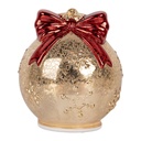 Décoration Boule de Noël LED Couleur or Rouge Ø 15x16 cm