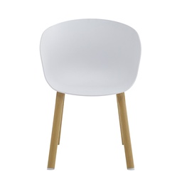 [50895W] Chaises de Salle à Manger Blanc Marron 54x51x82 cm