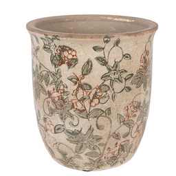 [6CE2415M] Flower Pot Inside Beige Green Ø 15x15 cm