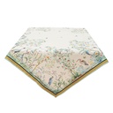 Square Tablecloth Beige Green 150x150 cm