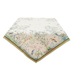 [BIP15] Square Tablecloth Beige Green 150x150 cm