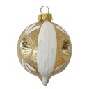 Palla di natale Grigio Bianco Ø 5x7 cm