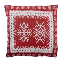 [KG023.161] Kissen gefüllt Rot Weiß 45x45x4 cm