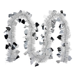 [65561W] Decoration garland Christmas White 200 cm