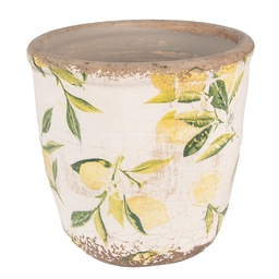 [6CE1532XS] Blumentopf für Innen Gelb, Beige Ø 11x10 cm