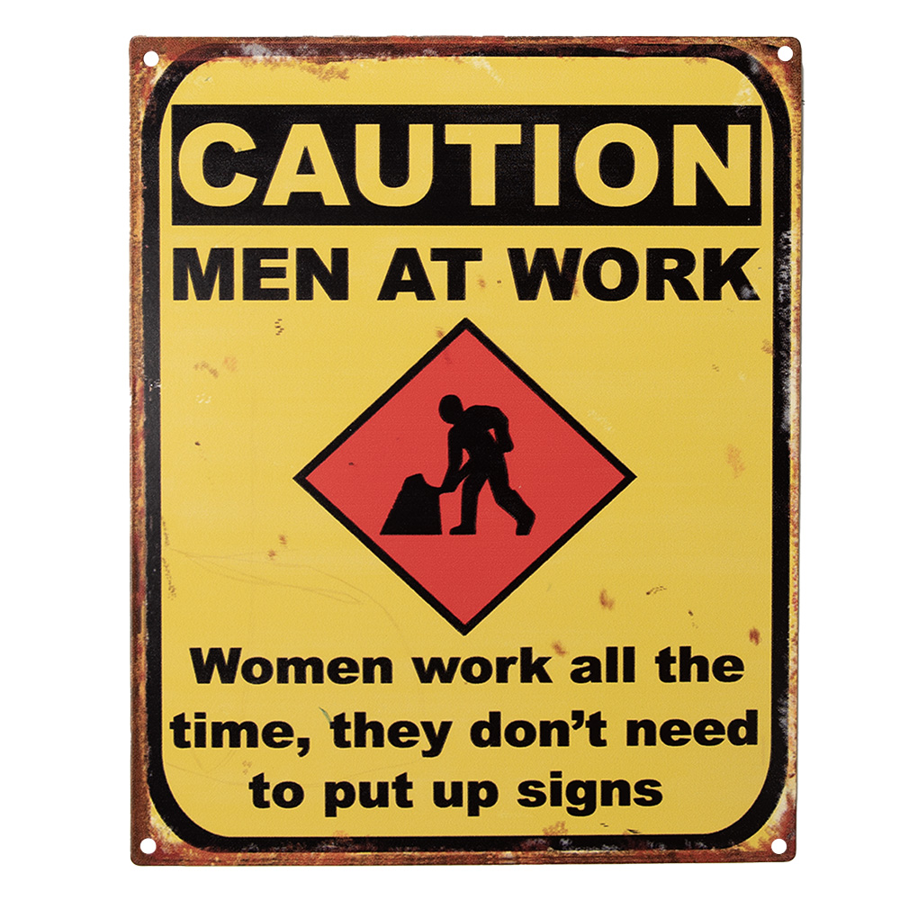 Textschild Gelb 20x1x25 cm