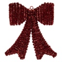 Decorazione pendente Fiocco Rosso Marrone 35x4x42 cm