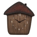 Horloge murale Marron 37x4x40 cm / 1xAA