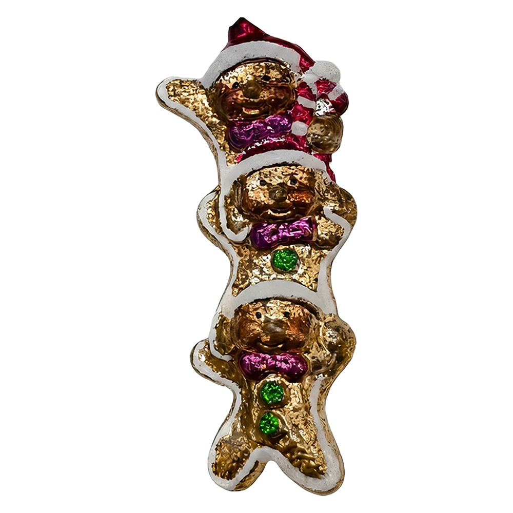 Weihnachtsanhänger Goldfarbig Weiß 10 cm