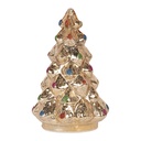 Décoration de Noël Sapin de Noël avec LED Couleur argent Ø 12x18 cm