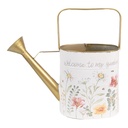Decorative Watering Can White Gold 34x12x32 cm